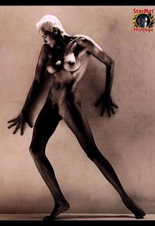 Brigitte Nielsen fully nude black-&-white image Brigitte Nielsen fully nude black-&-white image