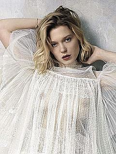 Lea Seydoux in see through dress