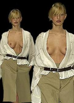Karolina Kurkova topless runway image