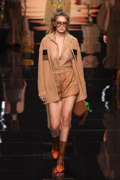 Gigi Hadid runway at Fendi fashion show in Milan