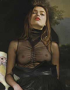 Sophie Vlaming in see through dress