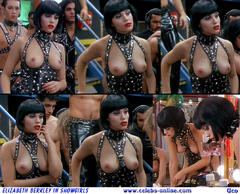 Elizabeth Berkley flashing her nude tits at Showgirls