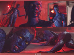 Rebecca Romijn naked at X-Men