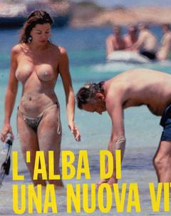 Italian film actress Alba Parietti topless paparazzi photo