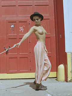 Marisa Papen topless in a hat