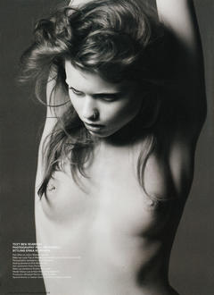Abbey Lee Kershaw topless black-&-white photo
