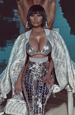 Nicki Minaj sexy cleavage for Elle Magazine, US October 2019