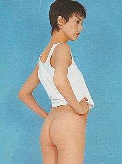 Jane Birkin bottomless shows her nude ass