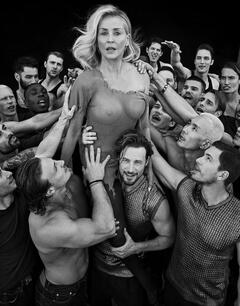 Sharon Stone see through to tits for Vogue, Adria - June 2025