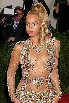 Beyonce Knowles sexy in see through dress