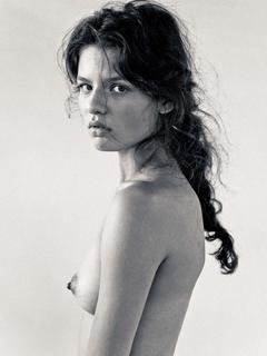 Teddy Schwab topless black-&-white photo