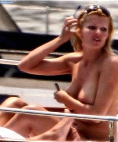 Rita Rusic topless on a yacht paparazzi photo