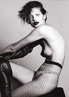 Karolin Wolter topless in pantyhose