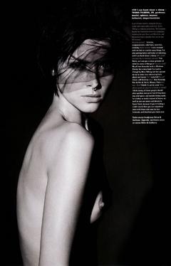 Tasha Tilberg topless black-&-white photo