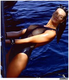 Elle Macpherson in see through swimsuit