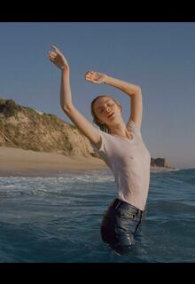 Allie Marie Evans in wet see through shirt