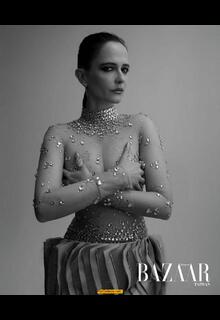 Eva Green braless grab her breasts for Harpers Bazaar, Taiwan - November 2025