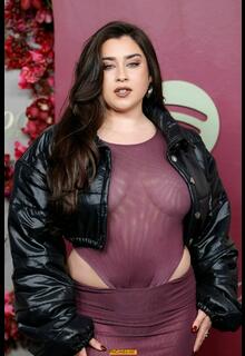 Lauren Jauregui see through to boobs at The Hollywood Reporter and Spotify Golden Week Nominees Night - January 2026