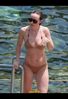 Olivia Wilde pokies in a bikini on vacation in Taormina - June 2025
