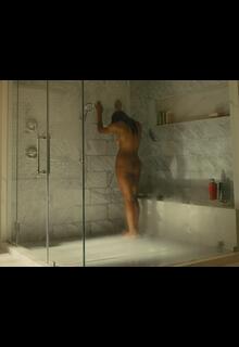Zoe Saldana naked under shower at Lioness s03e01 (2026)