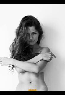 Olga Obumova topless but covered for Yiorgos Mavropoulos photoshoot - November 2025