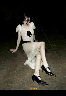 Devon Ross braless in sheer dress for DNA Magazine - Spring∕Summer 2026