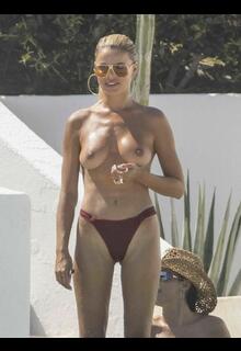 Brooks Nader topless on the beach in Cabo San Lucas