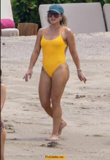 Hilary Duff in yellow swimsuit celebrate her birthday in Puerto Vallarta - October 08, 2026
