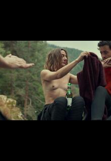 Camille Chamoux topless at Premieres vacances