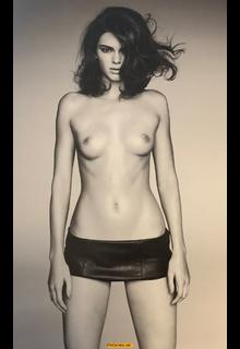 Kendall Jenner topless black-&-white photo Kendall Jenner topless black-&-white photo