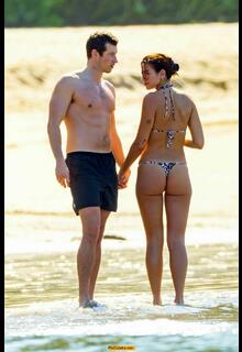 Dua Lipa at the beach with Fiance Callum Turner in Mexico - December 2025
