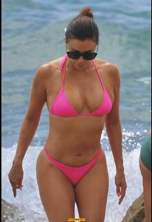 Eva Longoria in pink bikini at the beach in Marbella - August 03, 2026
