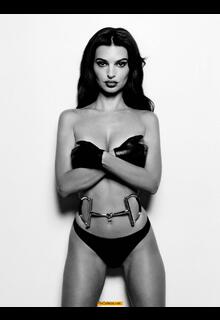 Emily Ratajkowski topless but covered for Beyond Noise - October 2025