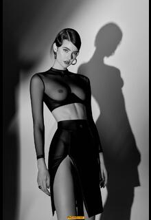 Anastaia Jovanovic see through to tits for Maison Close