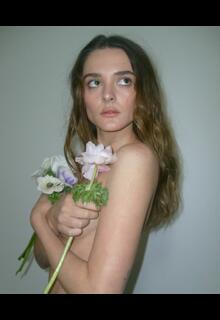 Charlotte Lawrence topless but coeverd for Paris Fashion Week Photo Diary for Nylon Magazine - January 2025
