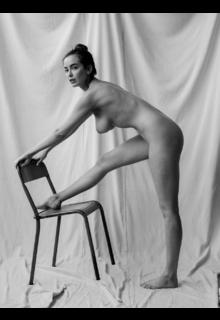 Sarah Stephens fully nude black-&-white image Sarah Stephens fully nude black-&-white image