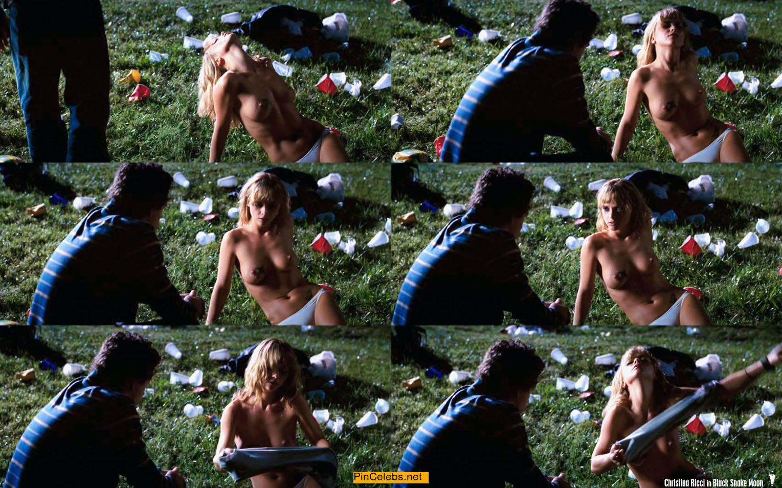 Christina Ricci topless collage from Black Snake Moan. 