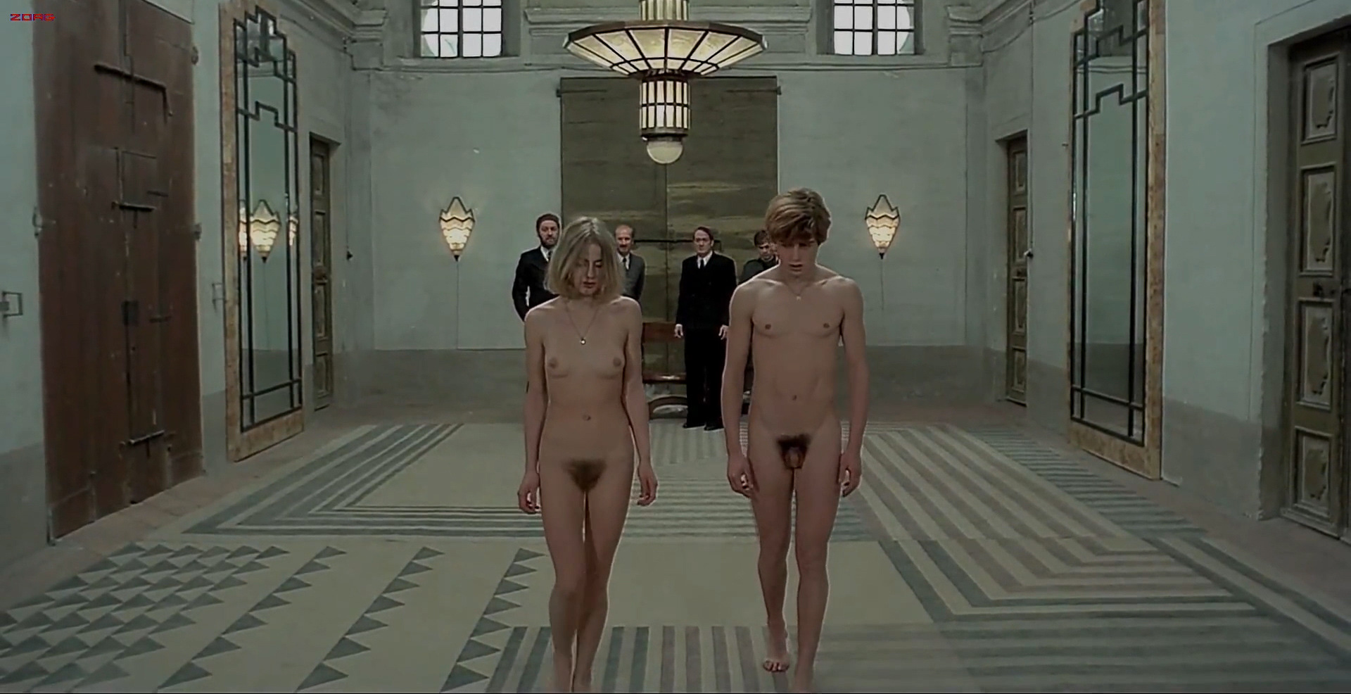 Renata Moar full frontal nude in Salo 120 Days of Sodom. 