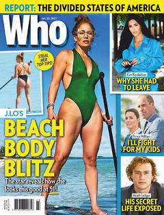 Jennifer Lopez in green swimsuit for Who Magazine - January 2021
