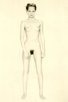 Amber Valletta nude tits and hairy pussy