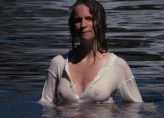 Amanda Plummer in wet see through blouse at Cattle Annie and Little Britches