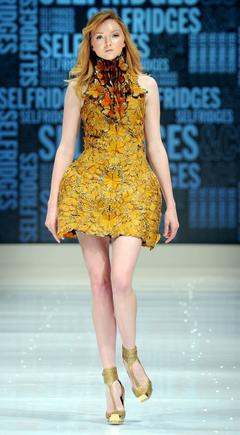 Lily Cole legs runway image