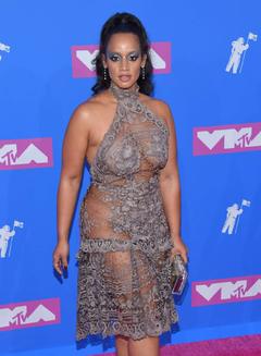 Dascha Polanco in see through dress
