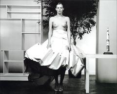 Karen Elson topless black-&-white photo