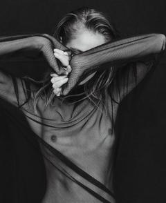 Rosie Tupper in see through dress