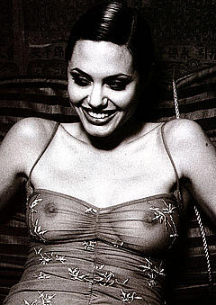 Angelina Jolie in see through nighty