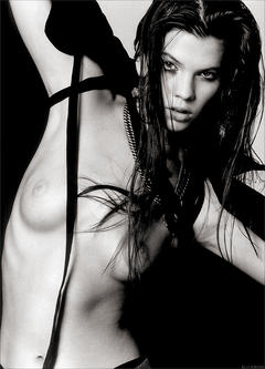 Alexandra Tomlinson topless black-&-white image