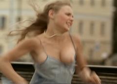 Russian actress Karina Razumovskaya tit slip at Kovcheg