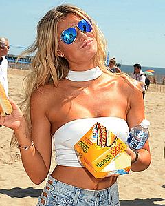 Samantha Hoopes sexy at Sports Illustrated swimsuit summer of swim fan festival