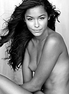 Olga Estupinan nude black-&-white photo